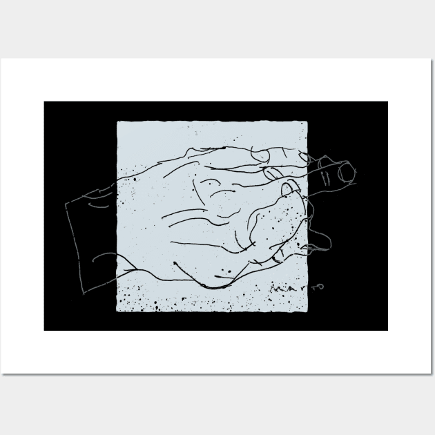 fine art line drawing of a hand 2 Wall Art by croquis design